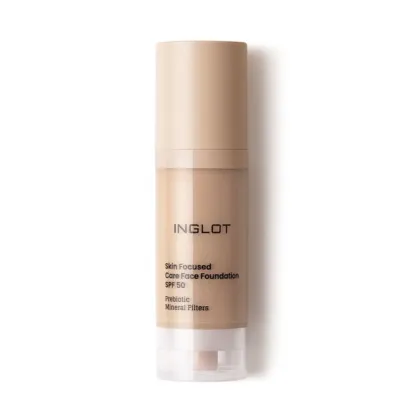 Тональный крем Inglot Skin Focused ухаживающий SPF 50+, средний бежевый оттенок 306 Medium Beige, 30 мл