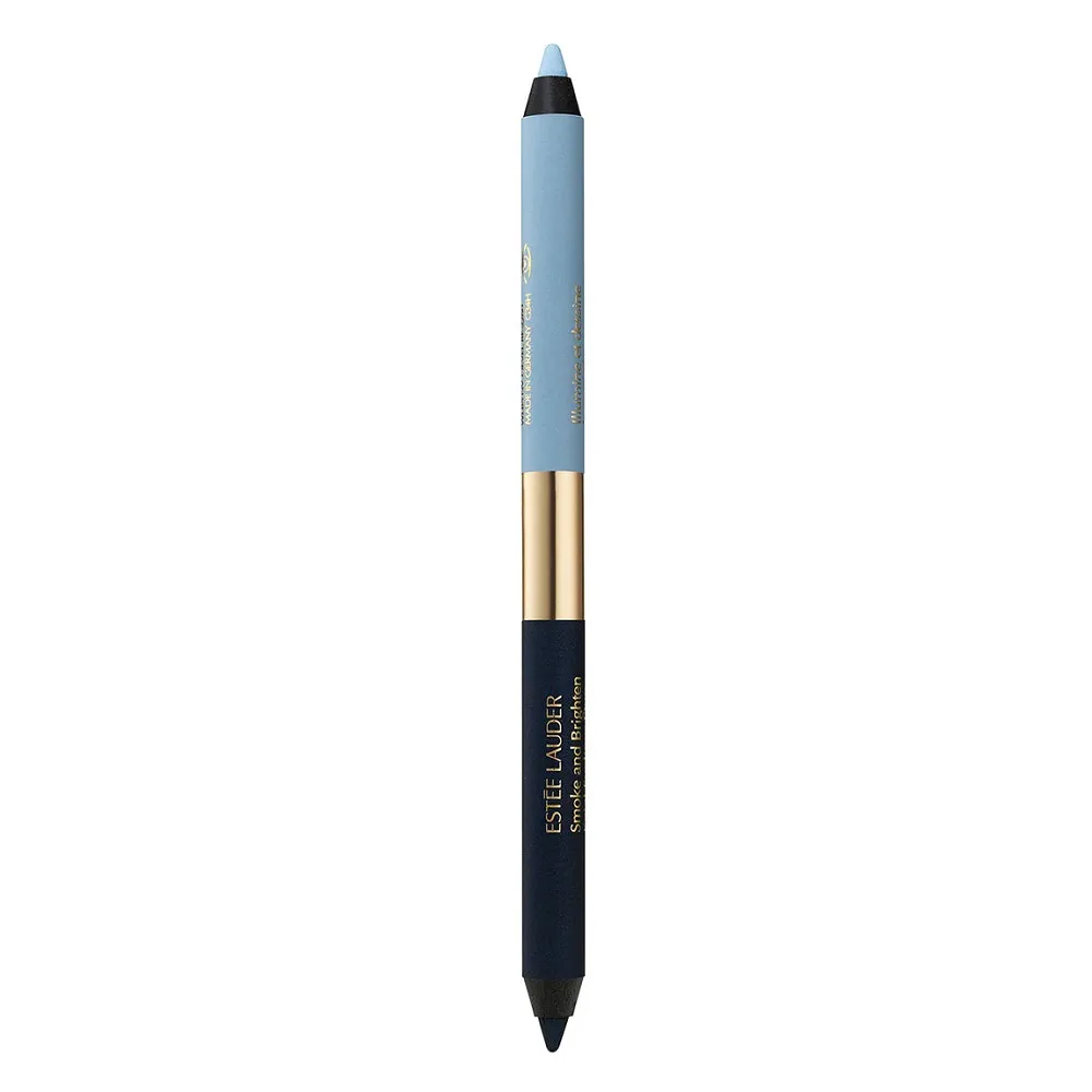 Карандаш для глаз Estee Lauder Smoke And Brighten Kajal Eyeliner Duo кремовый двусторонний 2 в 1, оттенок Marine/Sky Blue, 0,5 г