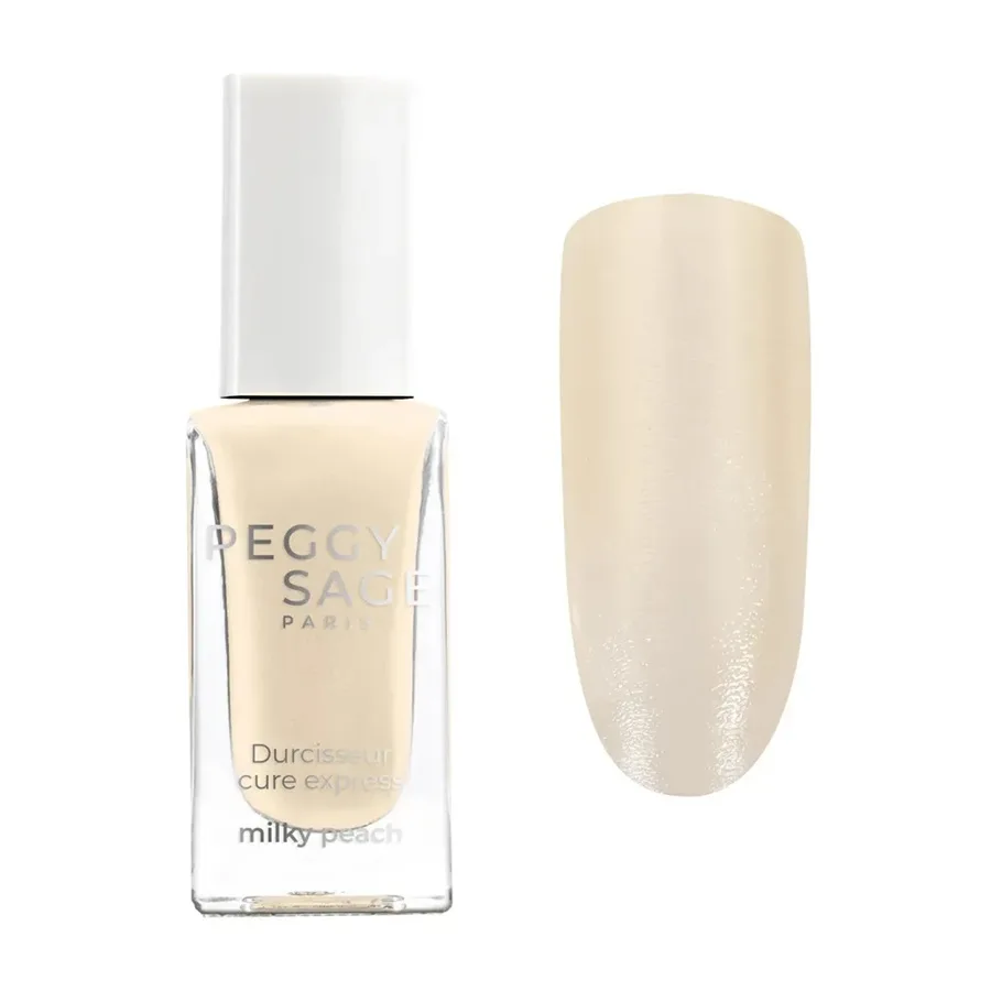 Покрытие для ногтей Peggy Sage Milky Peach ухаживающее, молочно-персиковый оттенок, сушка на воздухе, 11 мл
