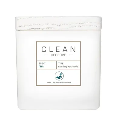 Свеча ароматическая Clean Reserve Rain соевый воск, прохладный фруктовый аромат дождя, 227 г