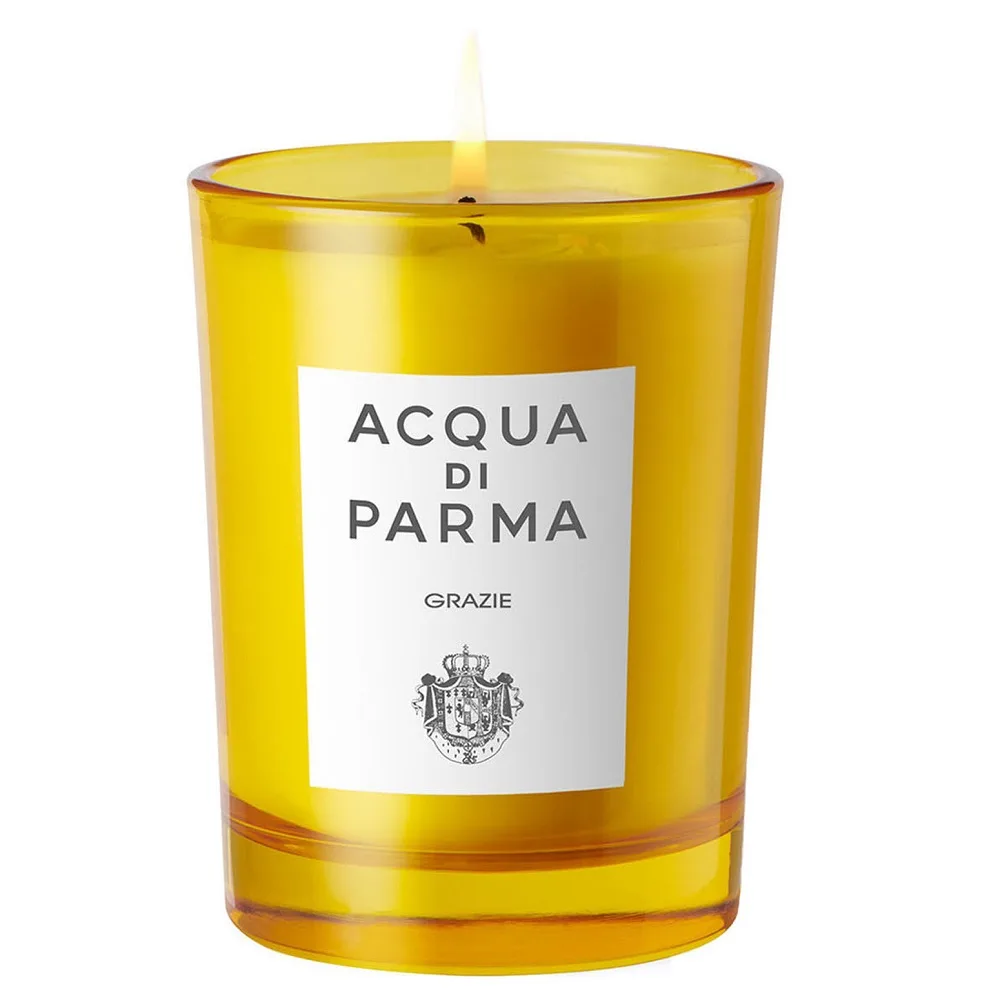 Свеча ароматическая Acqua di Parma Grazie цветочная, роза и иланг-иланг, до 50 часов, 200 г