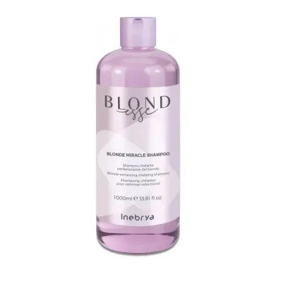 Шампунь для волос Inebrya Blondesse Blonde Miracle Shampoo для блонда, питательный, с кокосовым маслом и алоэ, 1000 мл