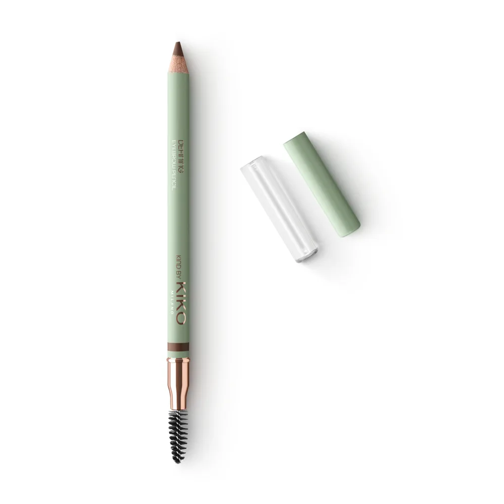 Карандаш для бровей KIKO Milano Kind by KIKO Defining Eyebrow Pencil со щёточкой, тонкий грифель, 03 Dark Chocolate, 1,08 г