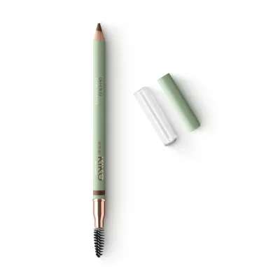 Карандаш для бровей KIKO Milano Kind by KIKO Defining Eyebrow Pencil со щёточкой, тонкий грифель, 03 Dark Chocolate, 1,08 г