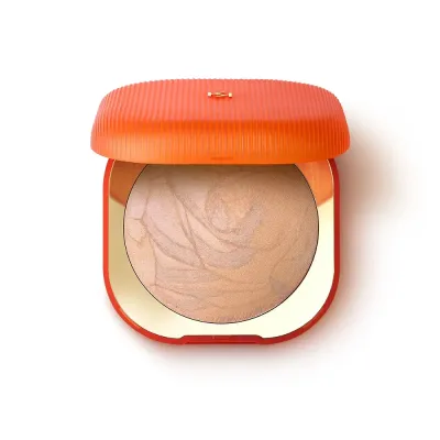 Бронзер для лица KIKO Milano Juicy Fizz Sunkissed Lumi-Bronzer 01 Macchiato запечённый, сияющий финиш, формат макси, 20 г