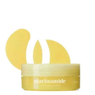 Патчи для глаз и лица Missha Airy Fit Niacinamide Brightening гидрогелевые, с ниацинамидом, для сияния кожи, 60 шт