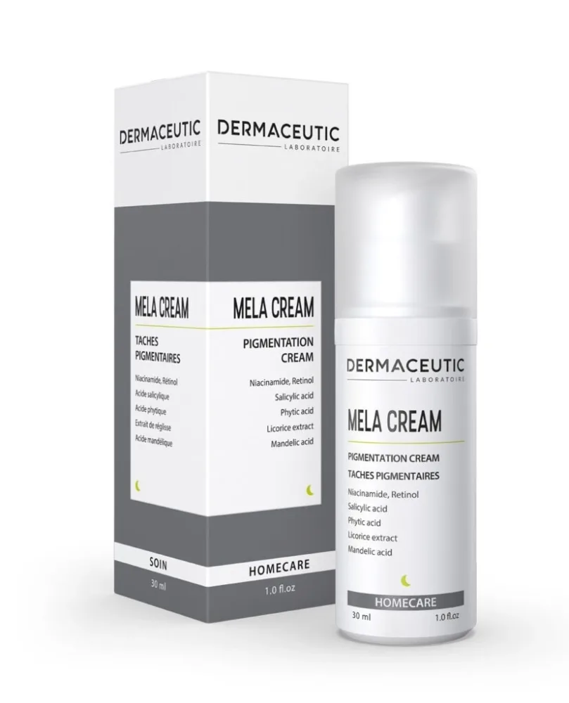 Крем для лица против пигментации осветляющий профессиональный Dermaceutic Mela Cream, 30 мл