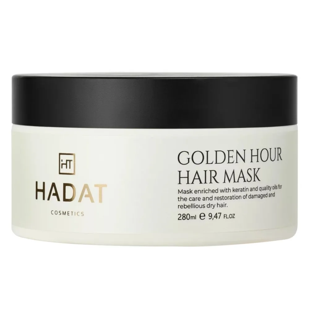 Роскошная увлажняющая маска для волос с золотом Hadat Golden Hour Hair Mask, 280 мл