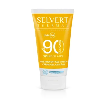 Крем-гель для лица солнцезащитный с защитным барьером Selvert Thermal Age Prevent Gel-Cream SPF 90, 50 мл