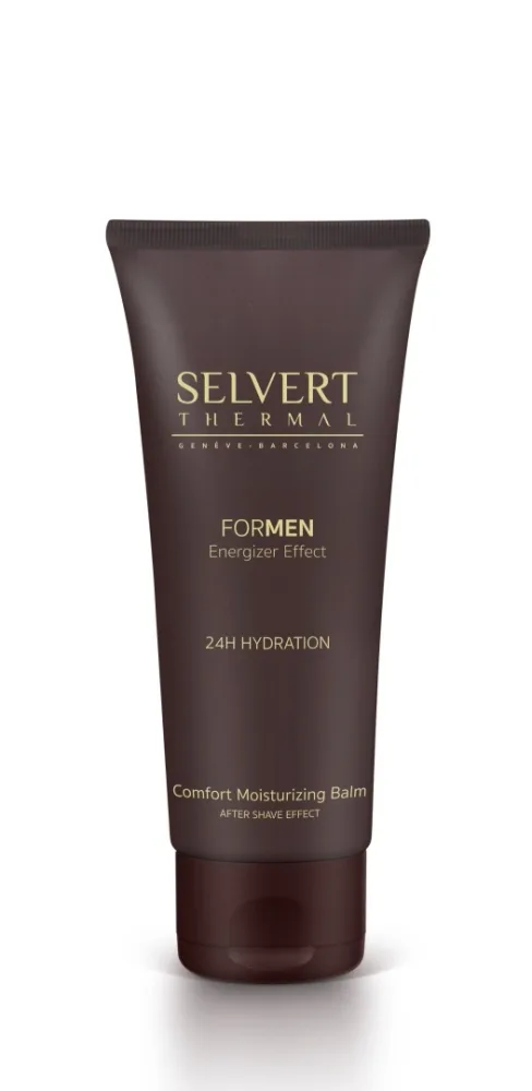 Лёгкий увлажняющий бальзам для лица для мужчин Selvert Thermal 24h Hydration Comfort, 100 мл