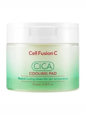 Охлаждающие успокаивающие диски с центеллой азиатской Cell Fusion C Cica Cooling Pad, 70 шт
