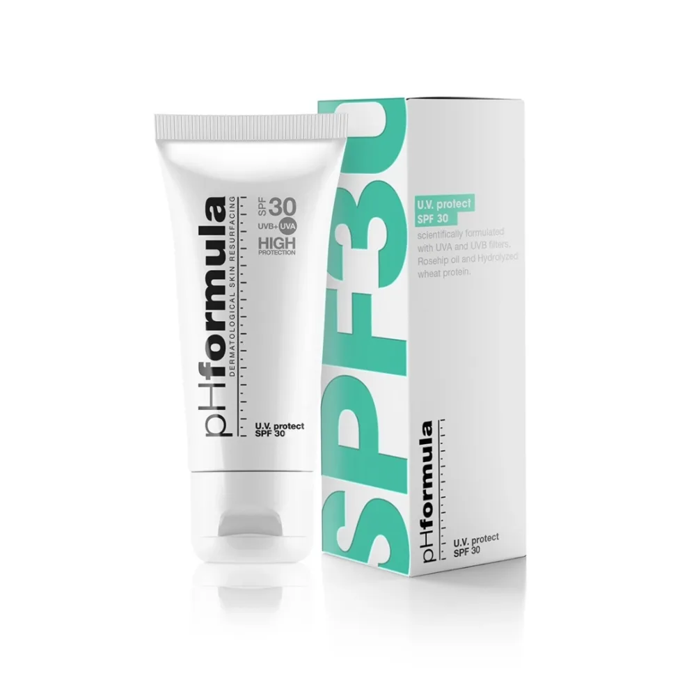 Защитный крем с олигопептидами и маслом шиповника pHformula UV Protect SPF 30+, 50 мл