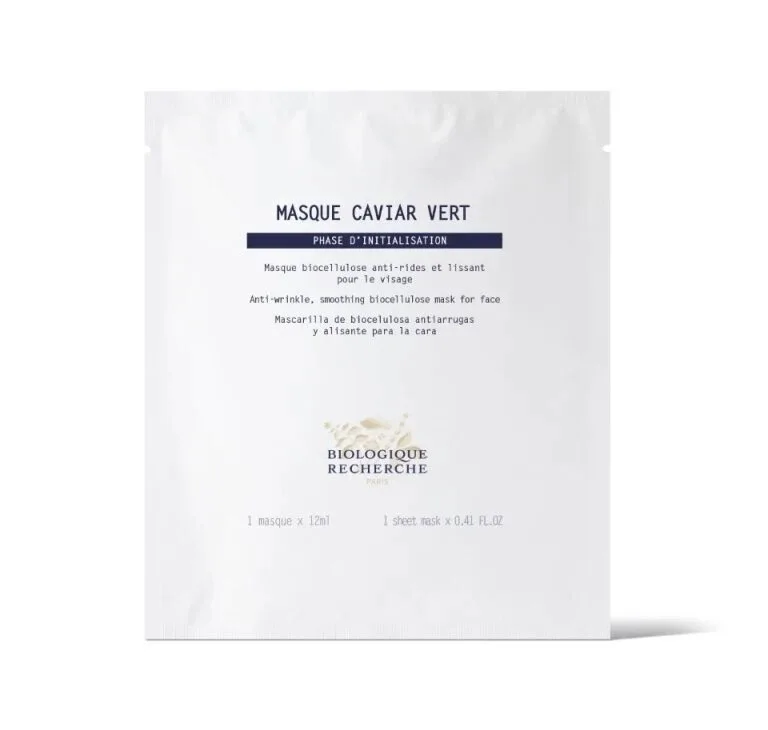 Разглаживающая подтягивающая тканевая маска для лица Biologique Recherche Masque Caviar Vert, 1 шт