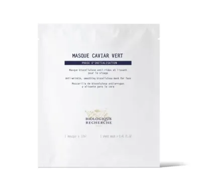 Разглаживающая подтягивающая тканевая маска для лица Biologique Recherche Masque Caviar Vert, 1 шт