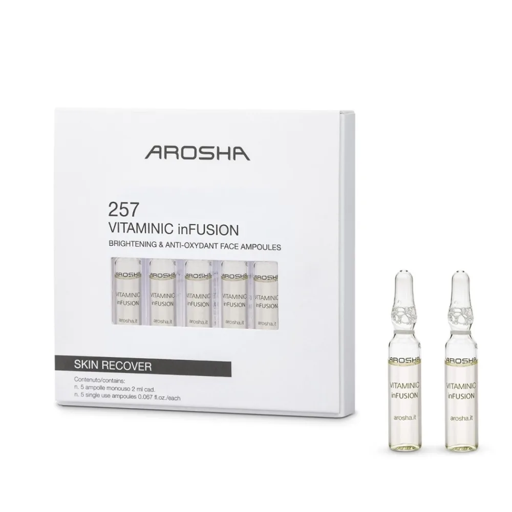 Осветляющие ампулы-концентрат с витамином C для лица Arosha Vitaminic inFusion, 5 x 2 мл