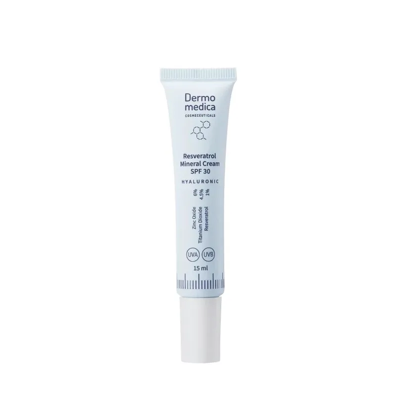 Крем для лица солнцезащитный антивозрастной с ресвератролом SPF30 Dermomedica Cosmeceuticals Dermomedica Resveratrol Mineral Cream, 15 мл