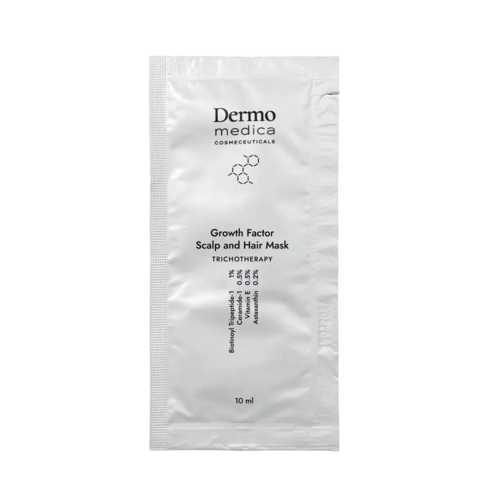 Маска для кожи головы против раздражения в ампулах Dermomedica Cosmeceuticals Dermomedica Growth Factor Scalp and Hair Mask, 10 x 10 мл