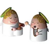 Alessi Набор из 2 фигурок - ангелочки с барабаном и арфой — фото 1
