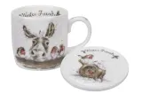 Royal Worcester Кружка с блюдцем Wrendale Designs 310 мл Зимние друзья — фото 1