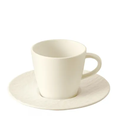 Villeroy & Boch Чашка с блюдцем Manufacture Rock белая 200 мл для кофе