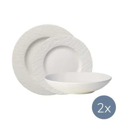Villeroy & Boch Производство набора тарелок Rock Blanc на 2 персоны