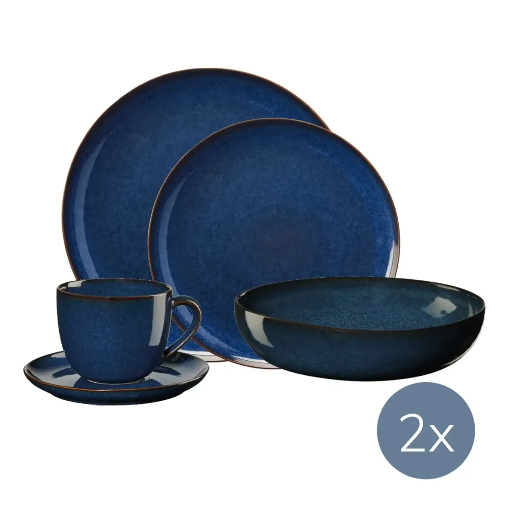 ASA Набор Saisons Midnight Blue для кофе и ужина на 2 персоны (10 шт.)