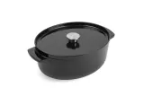 KitchenAid Овальный чугунный кастрюля 30 см 5,6 л черный — фото 1