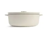 KitchenAid Овальный чугунный кастрюля 30 см 5,6 л крем — фото 4