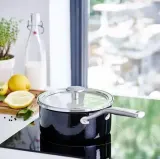 KitchenAid Эмалированная кастрюля 18 см 2 л с крышкой Onyx Black — фото 6