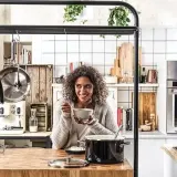 KitchenAid Кастрюля эмалированная 24 см 6 л с крышкой Оникс черный — фото 3