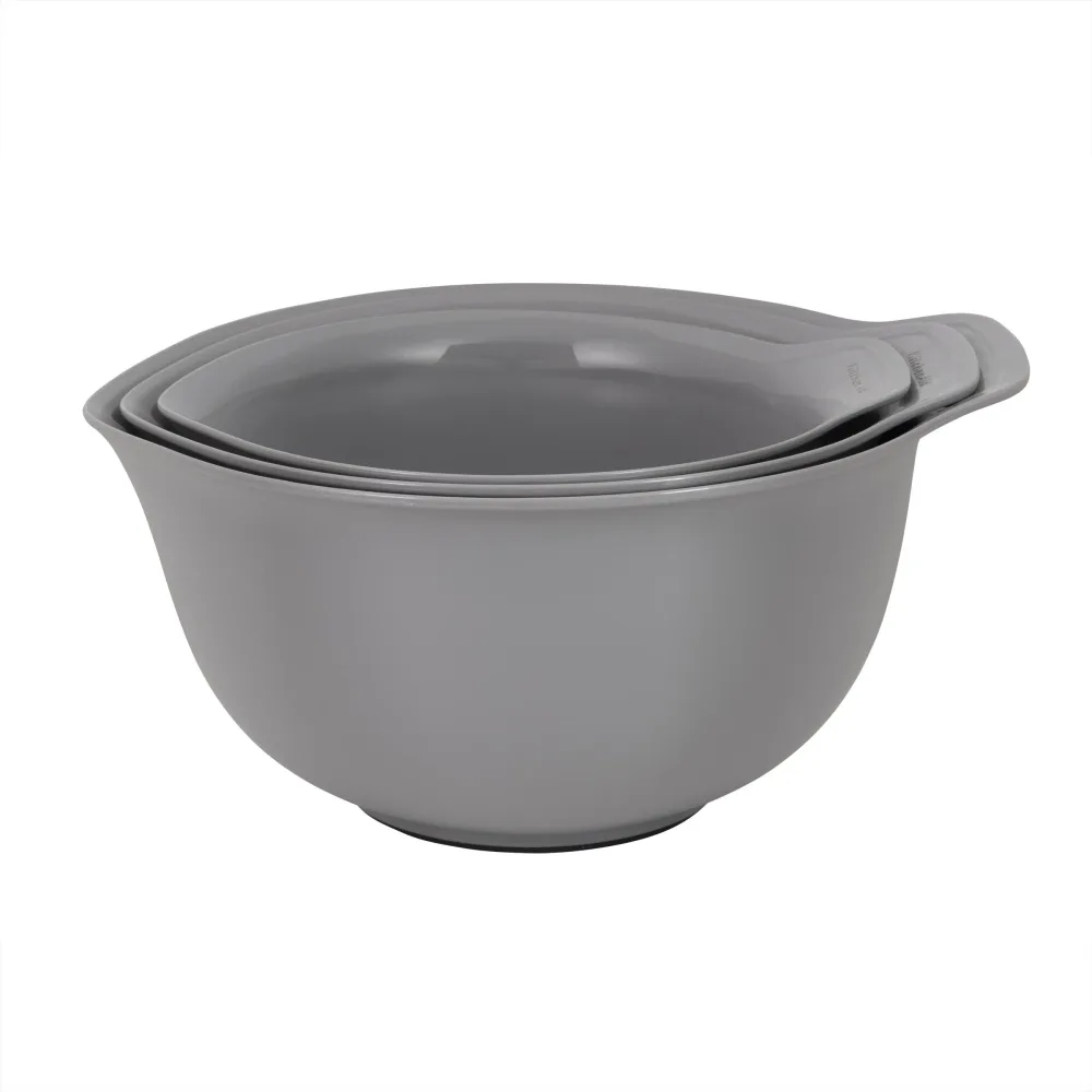 KitchenAid Набор из трех кухонных мисок серого цвета