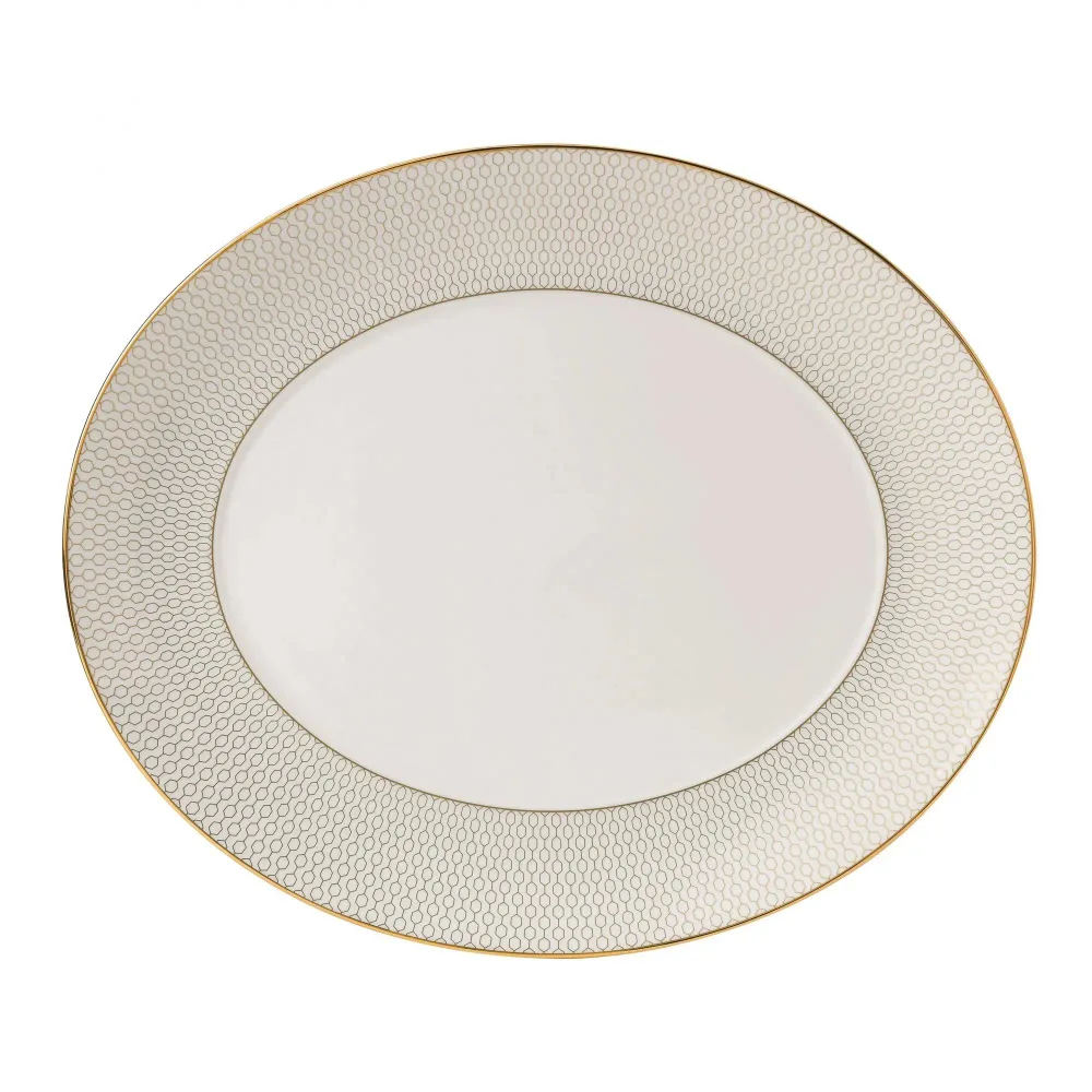 Wedgwood Овальное блюдо Gio Gold 33 см