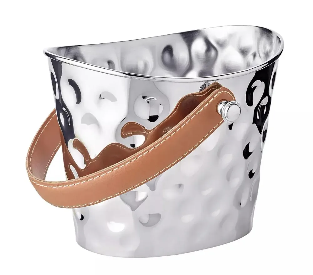 Edzard Gilbert Nickel Hammered 23cm Bottle Cooler