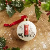 Royal Worcester Wrendale Designs 7 см Xmas Post Annual 2023 bauble — фото 6