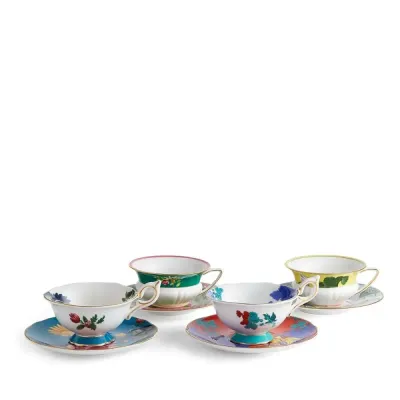 Wedgwood Набор из 4 чашек с блюдцами Wonderlust 140 мл для чая, арт. WW-1063167