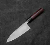 Mistrz Hideo Kitaoka Нож Shirogami Satin Damascus 16,5 см Deba — фото 2