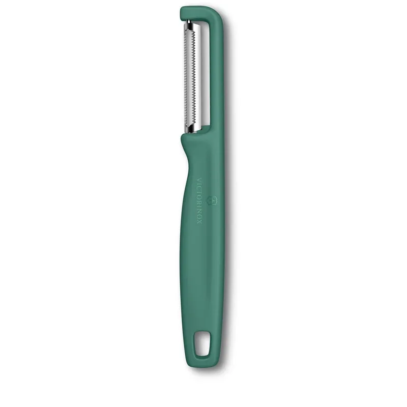 Victorinox Овощечистка вертикальная Лота с двусторонним зубчатым лезвием, зеленая
