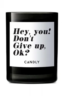 Ароматическая свеча Candly Hey, you? Don't give up, ok?, соевый воск, кремовый
