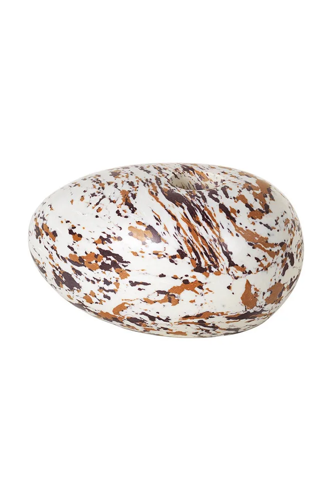 Подсвечник Broste Copenhagen Steen, мрамор, жёлтый