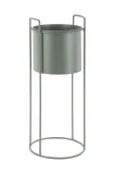 Кашпо Present Time zestaw doniczek ze stelazem, металл, 28 см, зелёный — фото 1