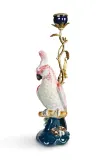Подсвечник &K Amsterdam Cockatoo, латунь, 37 см, разноцветный — фото 1