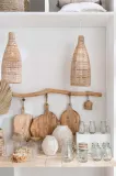 Разделочная доска J-line Round Organic Wood, дерево, 59,5 39 см, бежевый — фото 4