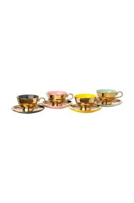Набор чашек с блюдцами Pols Potten Tea set Legacy, фарфор, 200 мл, разноцветный