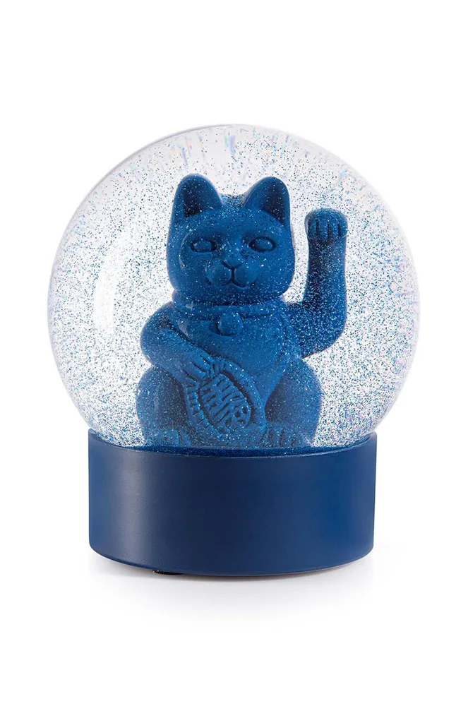 Фигурка декоративная Donkey Maneki Neko Lucky Globe Blue, стекло, 11,3 см