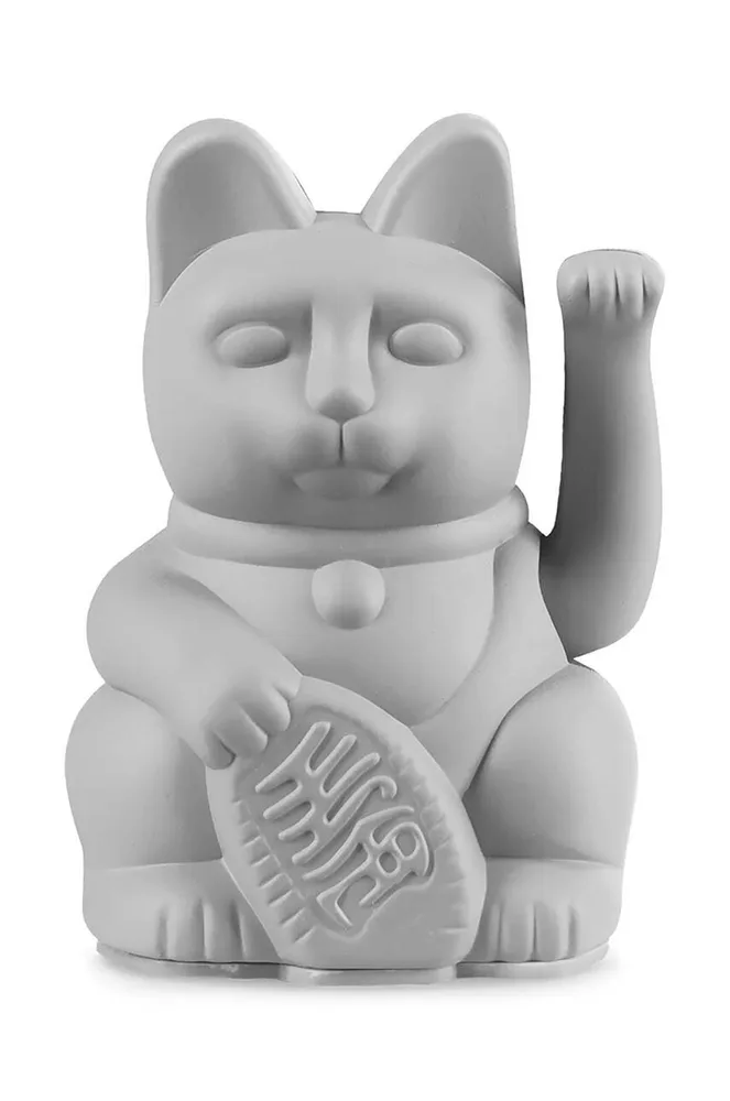 Фигурка декоративная Donkey Lucky Cat Mini - Grey, полирезин, 9,8 см