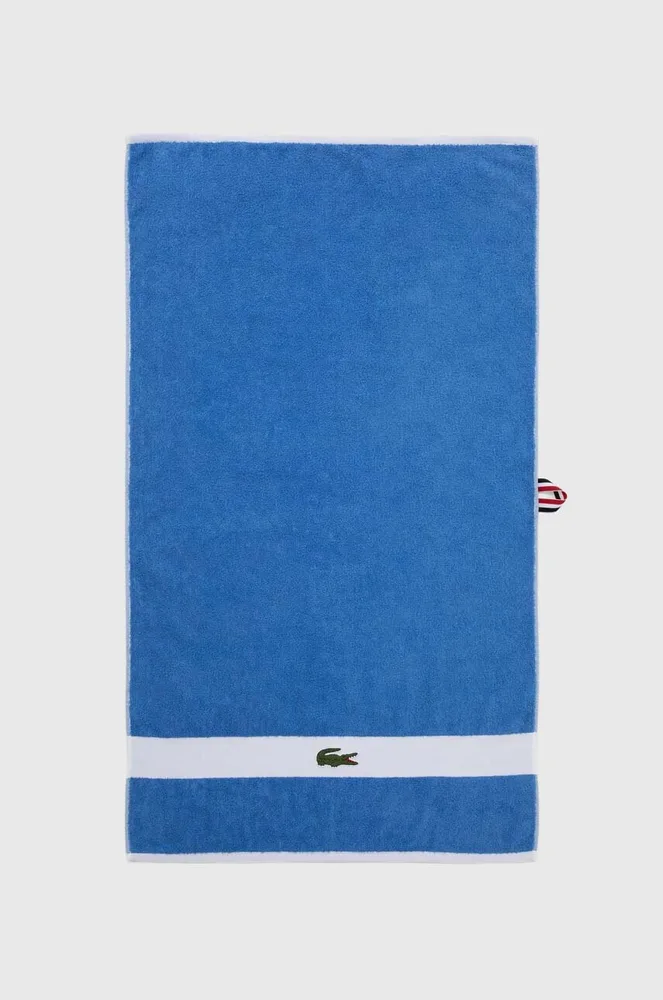 Полотенце банное Lacoste L Casual A rien, хлопок, 55 100 см, синий