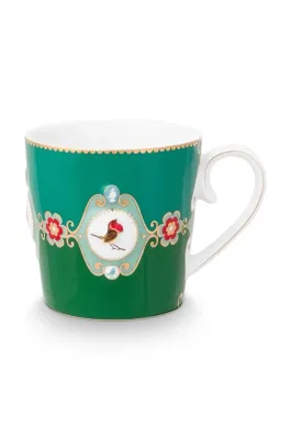 Кружка Pip Studio Love Birds Medallion, фарфор, 250 мл, зелёный