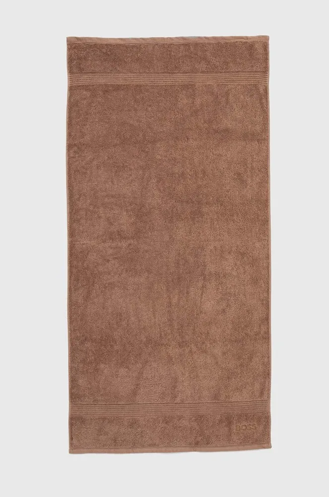 Полотенце банное Boss HUGO BOSS Bath Towel Loft, хлопок, 70 120 см, коричневый