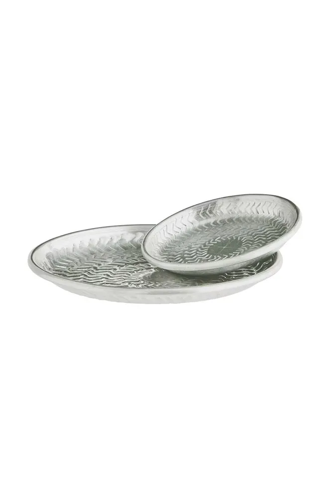 Поднос Madam Stoltz Hammered 2-pack, алюминий, красный