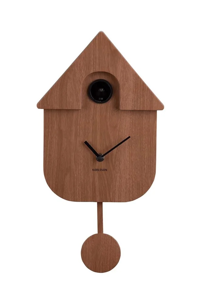Настенные часы Karlsson z kukulka Modern Cuckoo, дерево, 41 см